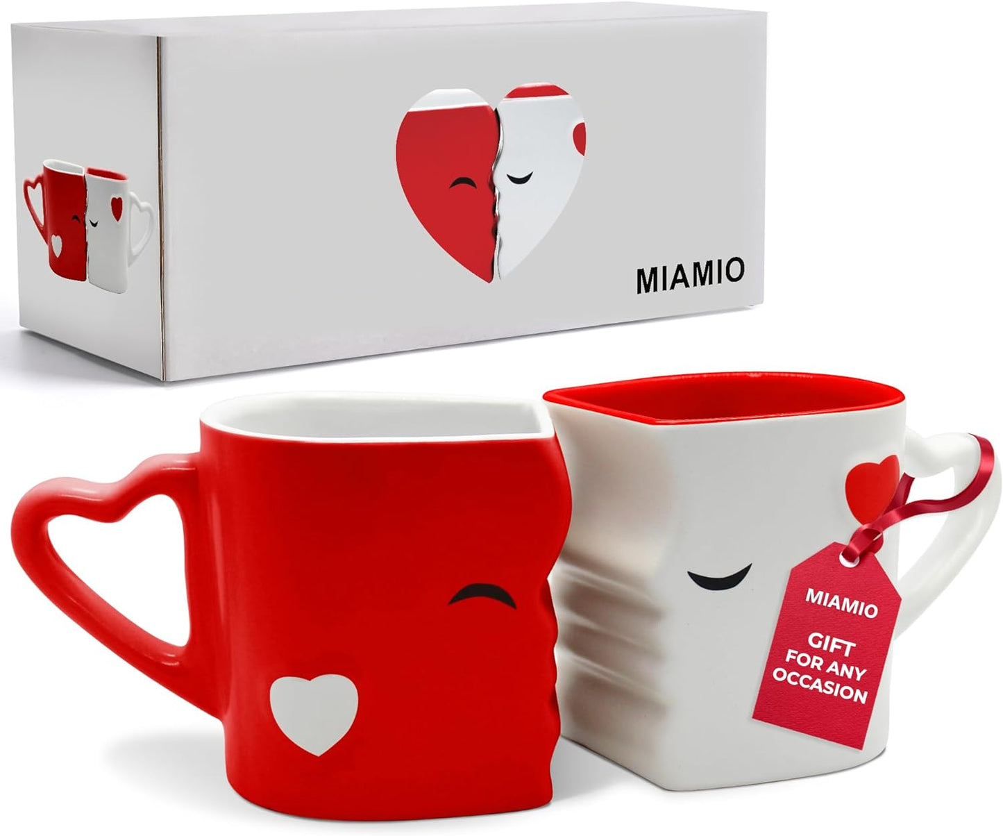 "Oh So Romantic" Coffee Mugs Gift Set for Weddings, Birthdays, and Anniversaries - Complete with Elegant Gift Box!"