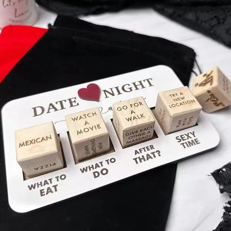 𝐎𝐡 𝐒𝐨 𝐑𝐨𝐦𝐚𝐧𝐭𝐢𝐜™ Wooden Date Night Dice