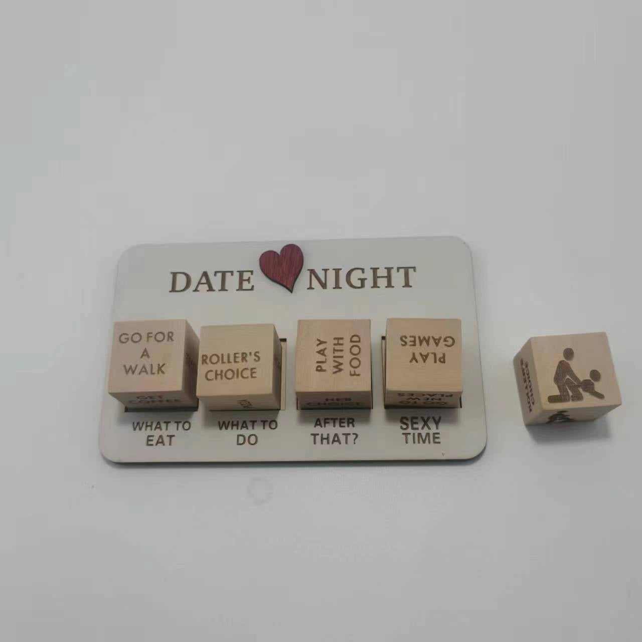 𝐎𝐡 𝐒𝐨 𝐑𝐨𝐦𝐚𝐧𝐭𝐢𝐜™ Wooden Date Night Dice