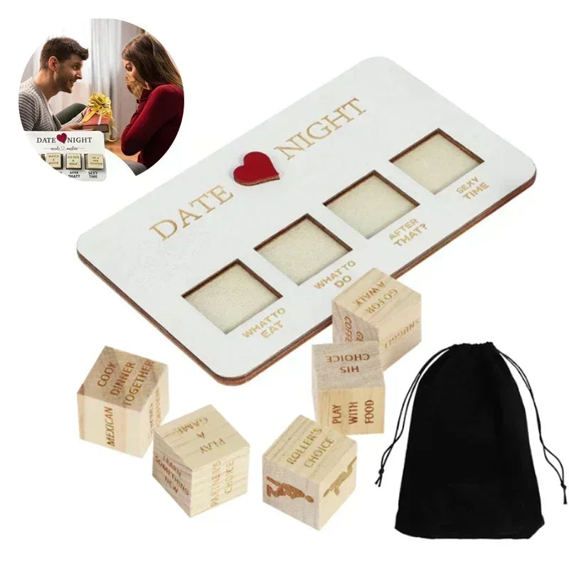 𝐎𝐡 𝐒𝐨 𝐑𝐨𝐦𝐚𝐧𝐭𝐢𝐜™ Wooden Date Night Dice