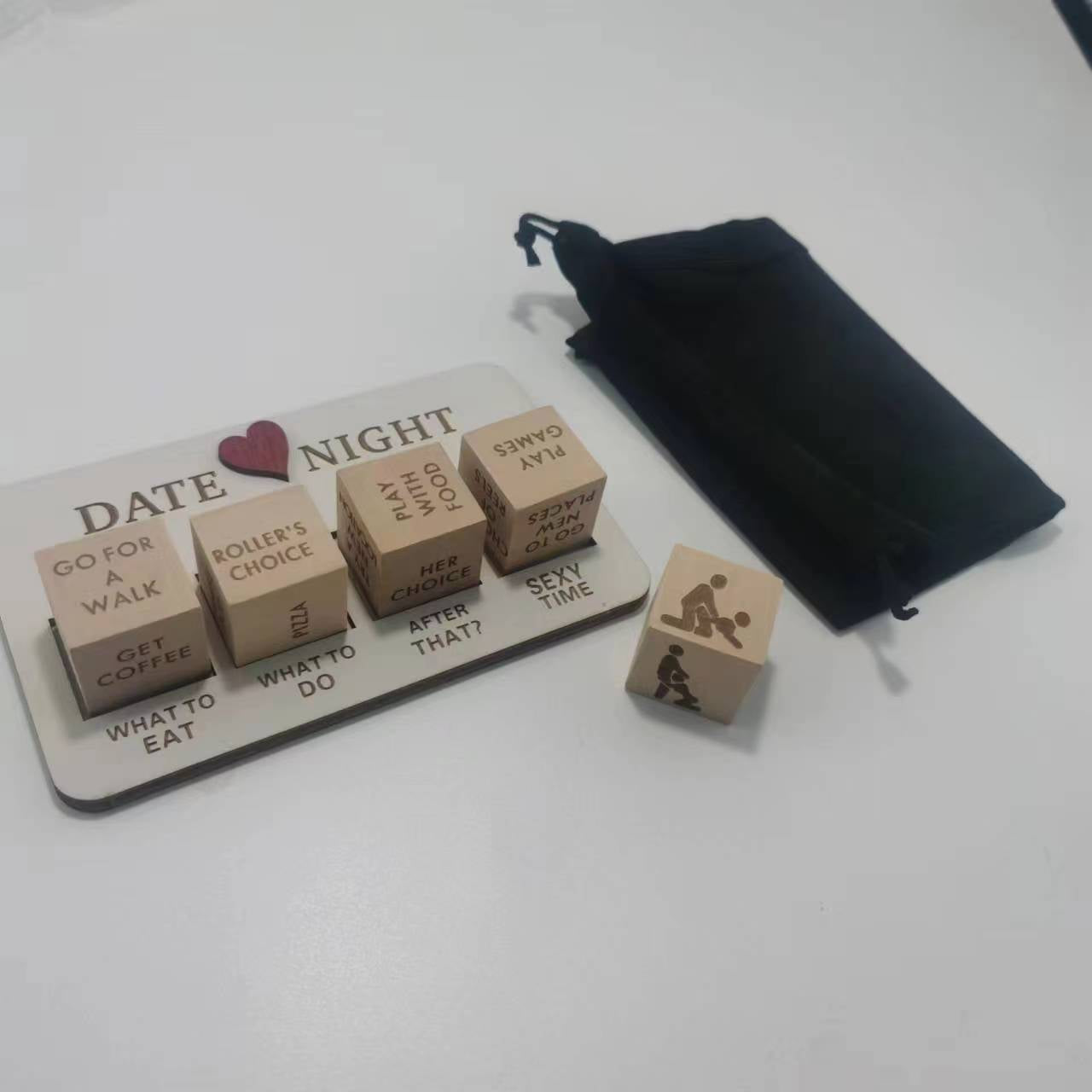 𝐎𝐡 𝐒𝐨 𝐑𝐨𝐦𝐚𝐧𝐭𝐢𝐜™ Wooden Date Night Dice