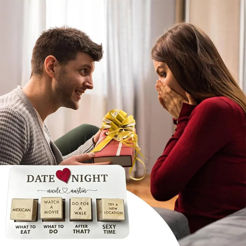 𝐎𝐡 𝐒𝐨 𝐑𝐨𝐦𝐚𝐧𝐭𝐢𝐜™ Wooden Date Night Dice