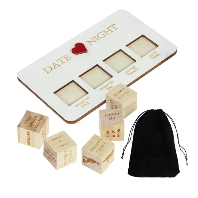 𝐎𝐡 𝐒𝐨 𝐑𝐨𝐦𝐚𝐧𝐭𝐢𝐜™ Wooden Date Night Dice