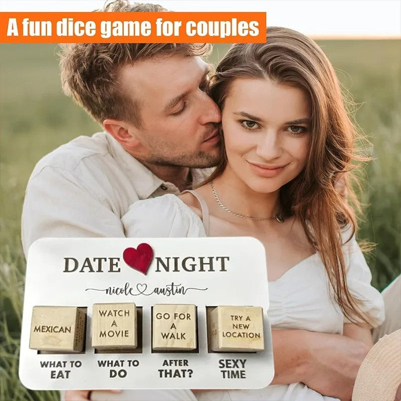 𝐎𝐡 𝐒𝐨 𝐑𝐨𝐦𝐚𝐧𝐭𝐢𝐜™ Wooden Date Night Dice